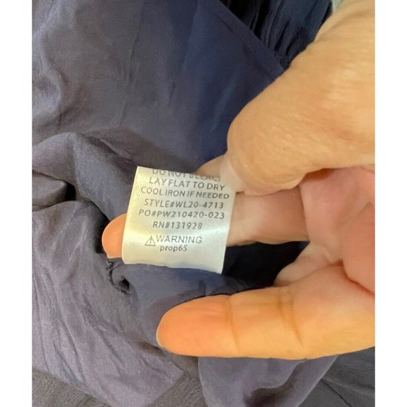 Short Halter Dress with‎ Smocked Middle and Tie Back by Wishlist - Navy Small - Picture 15 of 15